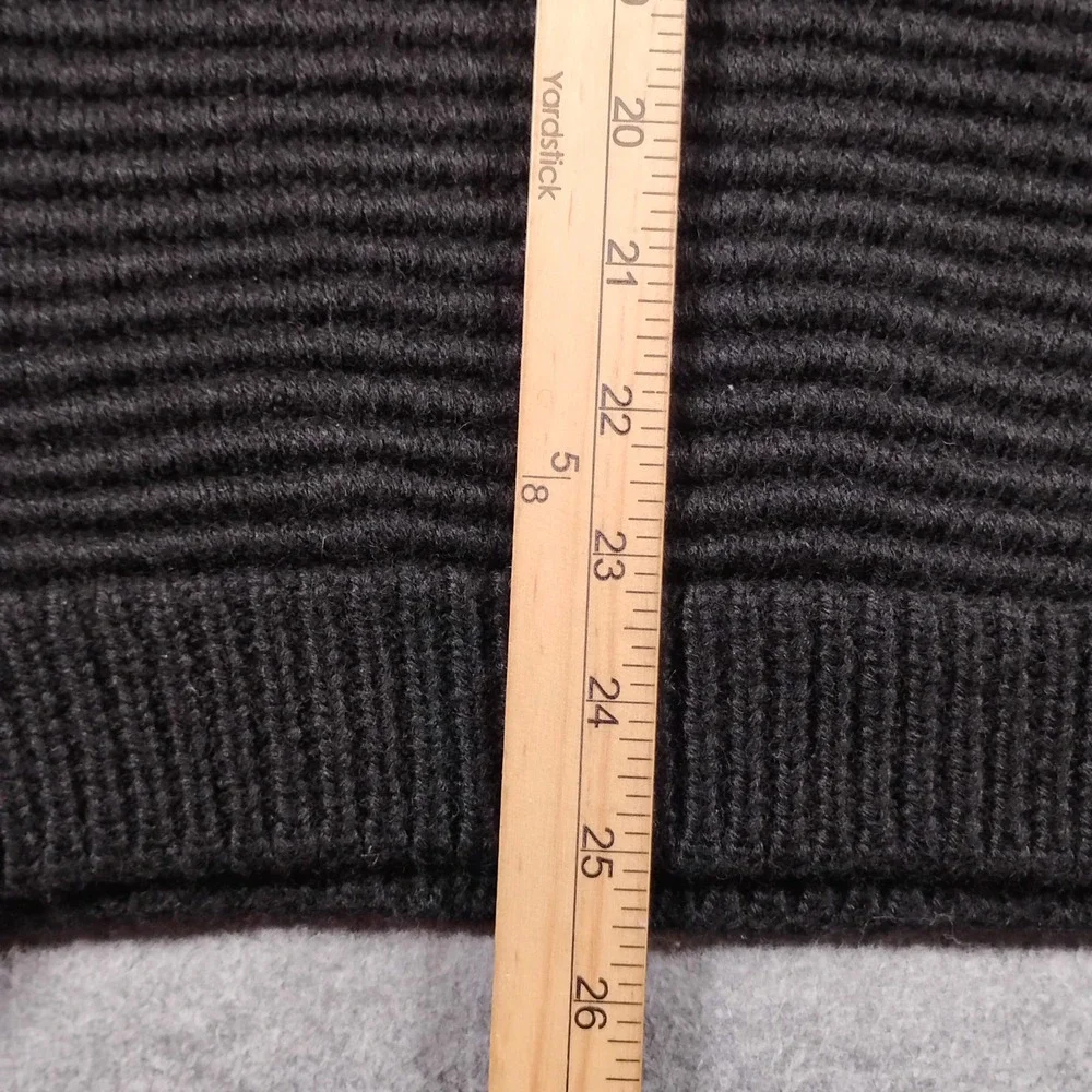 Vintage EMS Eastern Mountain Sports Men's S Wool Ribbed Crewneck Sweater Black